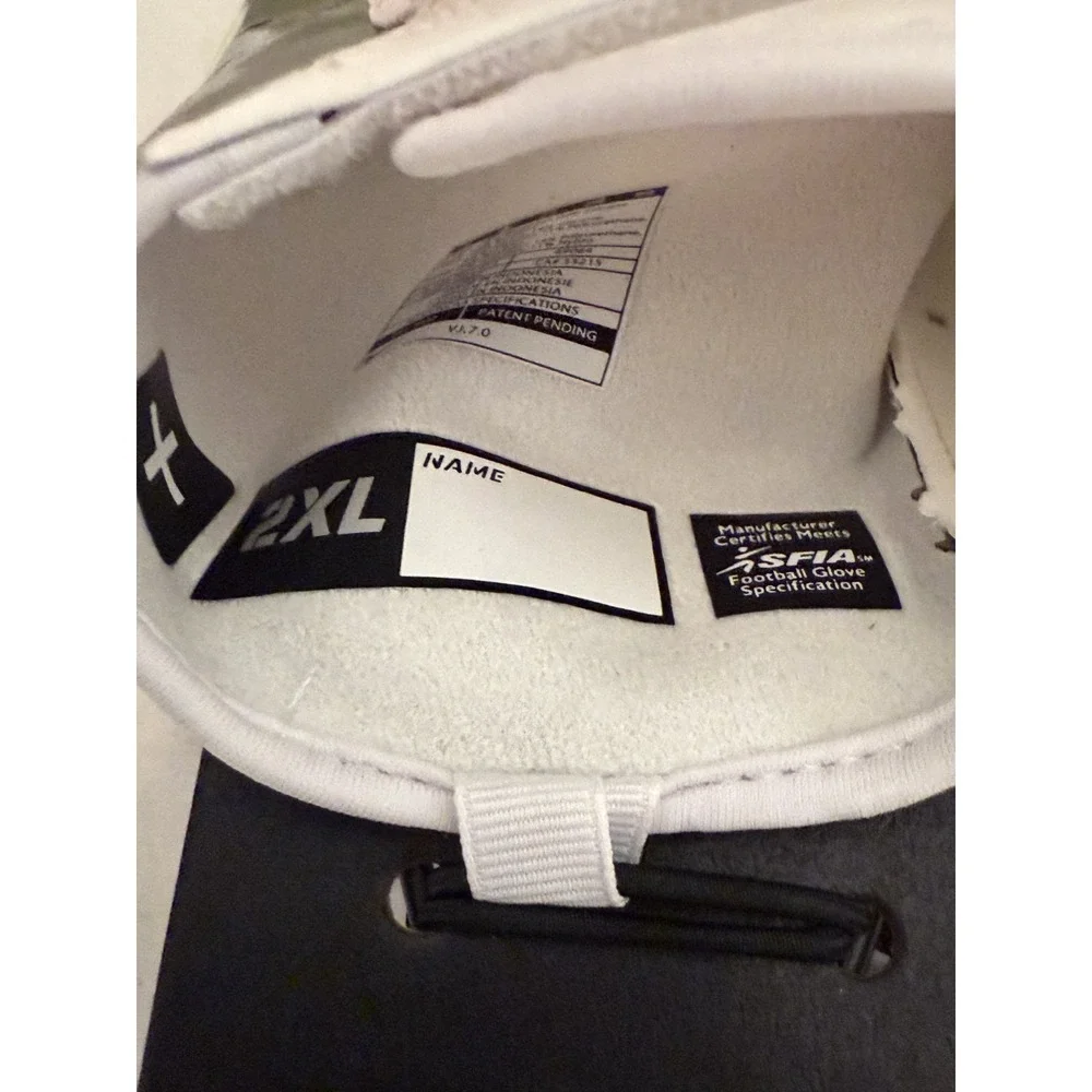 New Nike Adult Vapor Jet 7.0 Football Gloves White‎ Gold 2X-Large 129862 NFL Pro